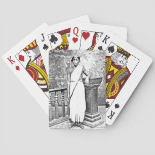 Jeu De Cartes Une jeune femme indienne