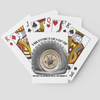 Jeu De Cartes Une Mauvaise Attitude Comme Un Pneu Plat
