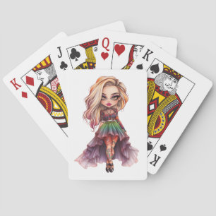 Jeu De Cartes Une mignonne fille Halloween collection de design 