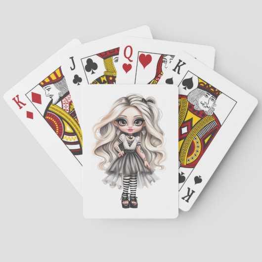 Jeu De Cartes Une mignonne fille Halloween collection de design  (dos)