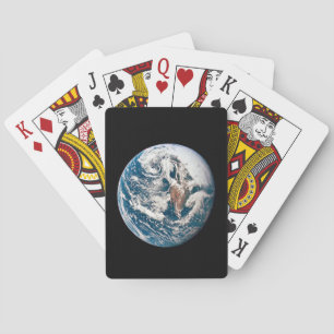 Jeu De Cartes Une Terre Tirée De L'Appareil Spacecraft Apollo 10