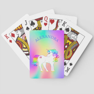 Jeu De Cartes Unicorn Arc-en-ciel coloré École personnelle