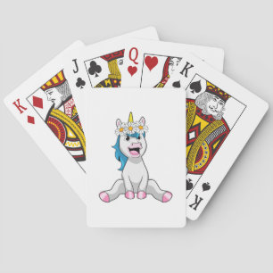 Jeu De Cartes Unicorn avec Flowers Daisy