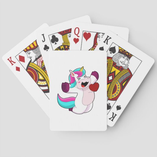 Jeu De Cartes Unicorne avec coeur (dos)