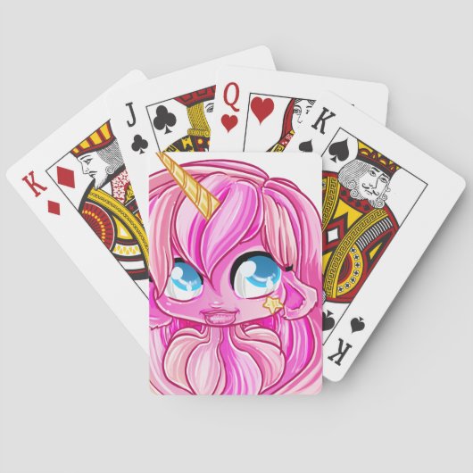 Jeu De Cartes Unicorne rose (dos)