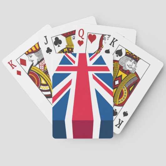 Jeu De Cartes Union Jack, drapeau britannique en 3D (dos)