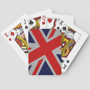 Jeu De Cartes Union Jack dynamique sur le style de fibre de carb