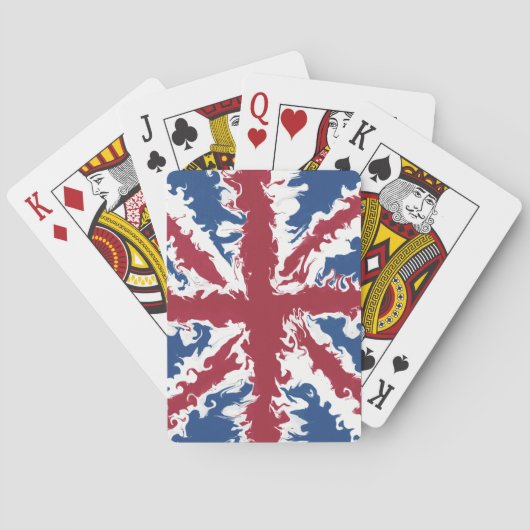 Jeu De Cartes Union Jack Liquid Art (dos)