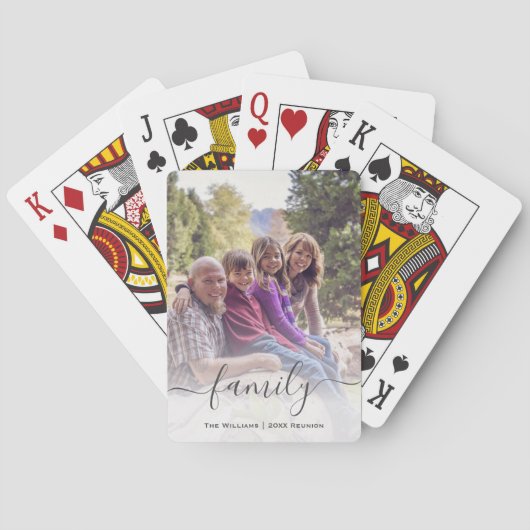 Jeu De Cartes Unique Novelty Keepsaké Nom de famille Réunion Pho (dos)