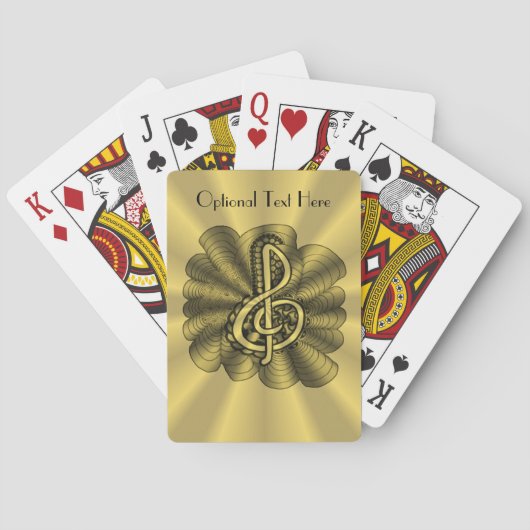 Jeu De Cartes Unique Treble Clef Music Art (dos)