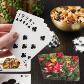 Jeu De Cartes Unique Tulipe rouge et blanche (In Situ)