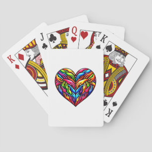 Jeu De Cartes Unités des mains colorées Inclusivité du coeur et 