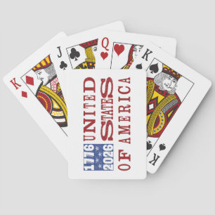 Jeu De Cartes USA 250 Style Presse à Caractères