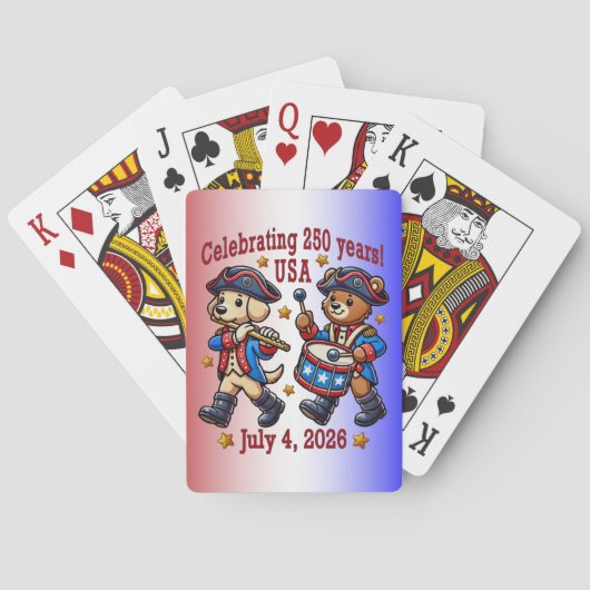 Jeu De Cartes USA 250th Anniversary Souvenir - Patriotique (dos)