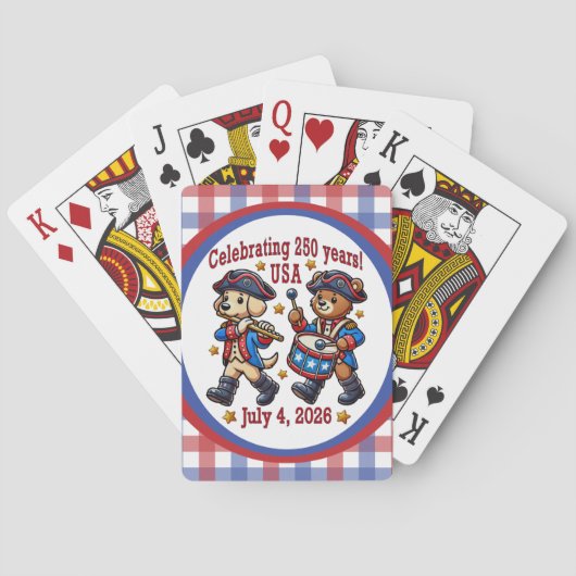 Jeu De Cartes USA 250th Anniversary Souvenir - Patriotique (dos)