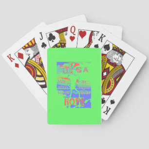 Jeu De Cartes USA Hope : Neon Lemon & Orange Art