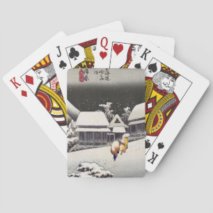 Jeu De Cartes Utagawa Hiroshige - Neige du soir à Kanbara