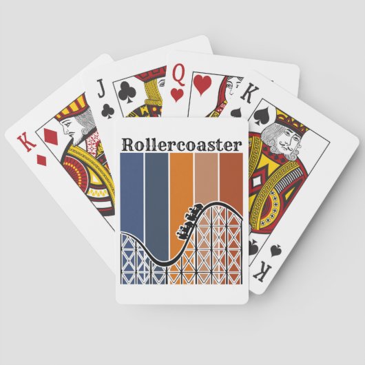Jeu De Cartes Vacances d'été à cheval Rollercoaster Retro (dos)