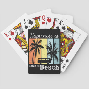 Jeu De Cartes Vacances d'été Le bonheur est une journée à la pla