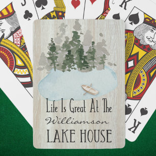 Jeu De Cartes Vacances d'été modernes Famille Lake House