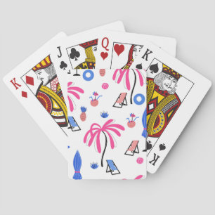 Jeu De Cartes Vacances d'été : Palm Trees Ananas Motif