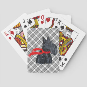 Jeu De Cartes Vacances d'hiver de Terrier d'écossais