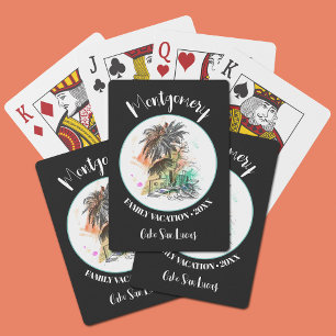 Jeu De Cartes Vacances été famille Noir