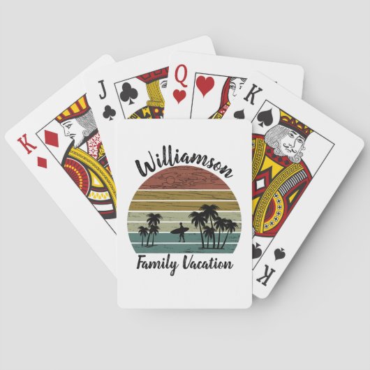Jeu De Cartes Vacances familiales personnalisées (dos)