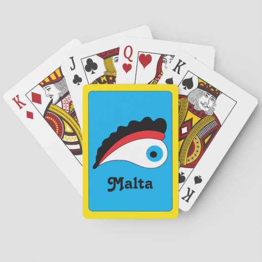 Jeu De Cartes Vacances maltaises | Malte Bateau de pêche Lucky E (dos)