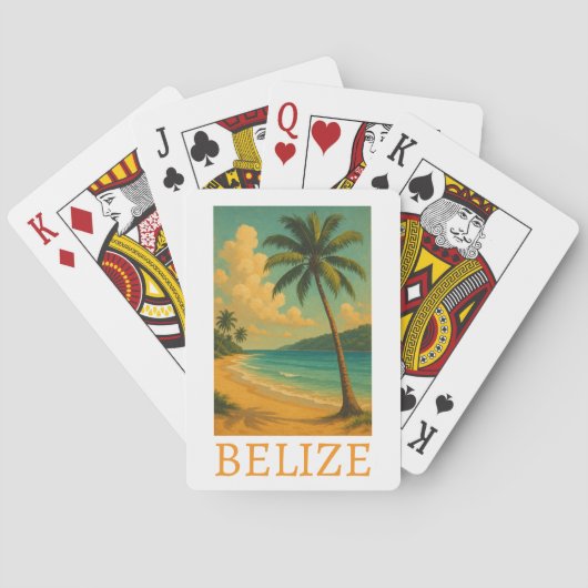 Jeu De Cartes Vacances tropicale Belize Beach Caraïbes (dos)