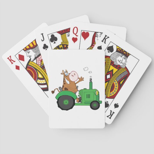 Jeu De Cartes Vache conduisant un tracteur (dos)
