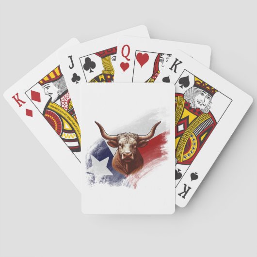 Jeu De Cartes Vache longhorne du Texas (dos)