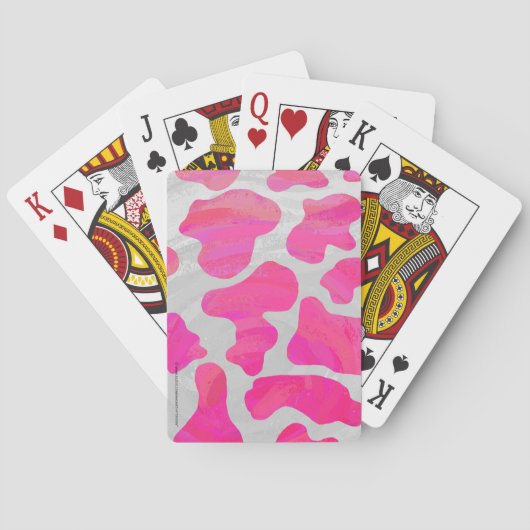 Jeu De Cartes Vache rose et blanc chaud (dos)