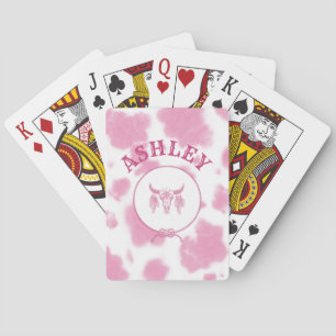 Jeu De Cartes Vache rose mignonne Imprimer Rodéo occidental pers
