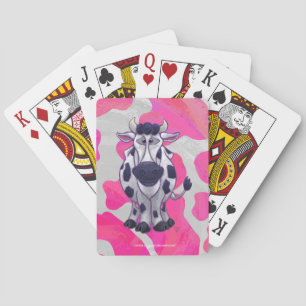 Jeu De Cartes Vache Sauvage Rose et Blanche