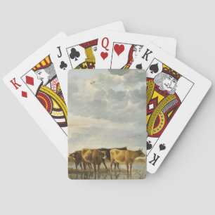 Jeu De Cartes Vaches dans une rivière Aelbert Cuyp