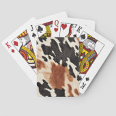 Jeu De Cartes Vachette animale à la crème Brown occidentale (dos)
