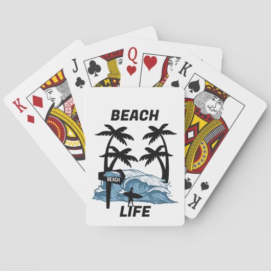 Jeu De Cartes Vague de plage Funny (dos)