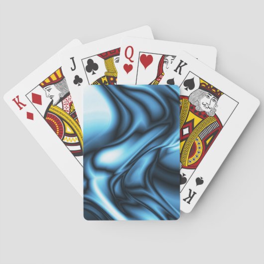 Jeu De Cartes Vague de soie bleue (dos)