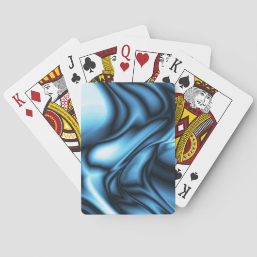 Jeu De Cartes Vague de soie bleue (dos)