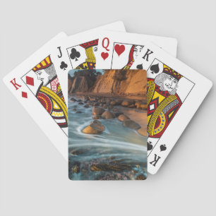 Jeu De Cartes Vague le long de la plage, Californie