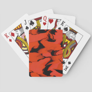 Jeu De Cartes Vagues de design de sumo noir et rouge