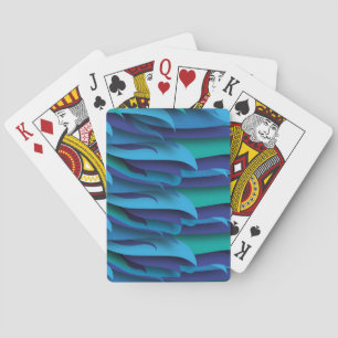 Jeu De Cartes Vagues de différentes couleurs du bleu au vert