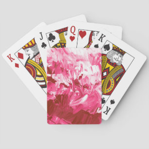 Jeu De Cartes Vagues de peinture rose Abstraite
