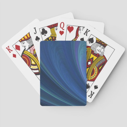 Jeu De Cartes Vagues de sable doux bleu et vert (dos)