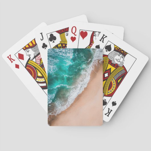 Jeu De Cartes Vagues sur la plage de sable (dos)