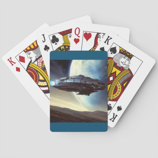 Jeu De Cartes Vaisseau orbitant SF (2) (dos)