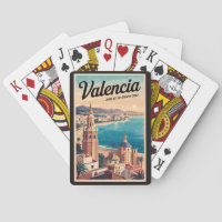 Valence Espagne Côte Illustration Voyage Art Retro