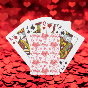 Jeu De Cartes Valentine's Hearts I Love You Be Mine Motif