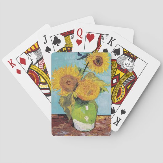 Jeu De Cartes Van Gogh - 3 tournesols dans un vase (dos)